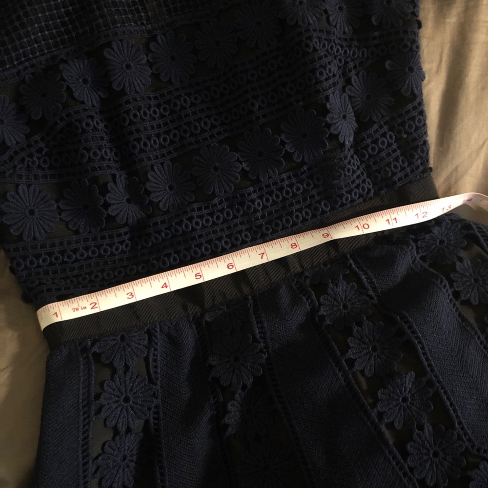 Self Portrait Navy Lace Mini Dress - Picture 11 of 11